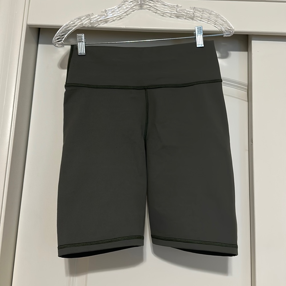 Green Fabletics High Waisted Bike shorts